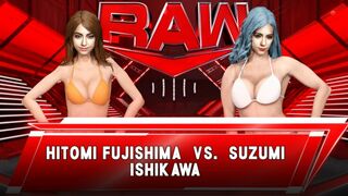 Wrestle Angels ver. WWE 2K23 藤島 瞳 vs 石川 涼美 Hitomi Fujishima vs Suzumi Ishikawa Swimsuit Match