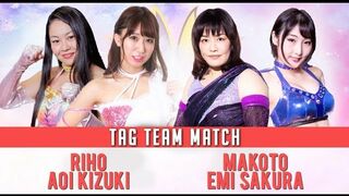 Riho & Aoi Kizuki vs Makoto & Emi Sakura , 27th May 2018