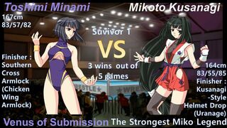 Wrestle Angels Survivor 1 南 利美 vs 草薙 みこと 三先勝 Toshimi Minami vs Mikoto Kusanagi 3 wins out of 5 games
