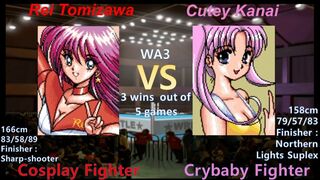 Wrestle Angels 3 富沢 レイ vs キューティー金井 三先勝 Rei Tomizawa vs Cutey Kanai 3 wins out of 5 games