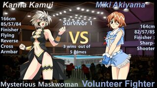 Wrestle Angels Survivor 1 カンナ神威 vs 秋山 美姫 三先勝 Kanna Kamui vs Miki Akiyama 3 wins out of 5 games