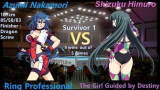 Wrestle Angels Survivor 1 中森 あずみ vs 氷室 紫月 三先勝 Azumi Nakamori vs Shizuku Himuro 3 wins out of 5 games