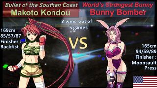 Wrestle Angels Survivor 2 近藤 真琴 vs バニー・ボンバー 三先勝 Makoto Kondou vs Bunny Bomber 3 wins out of 5 games