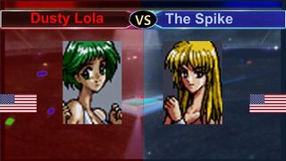 Super Wrestle Angels (SNES) ダスティ･ローラ vs ザ･スパイク 三先勝 Dusty Lola vs The Spike 3 wins out of 5 games