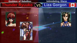 Super Wrestle Angels (SNES) サンダー龍子vsライザ･ゴルゴン 三先勝 Thunder Ryuuko vs Liza Gorgon 3 wins out of 5 games