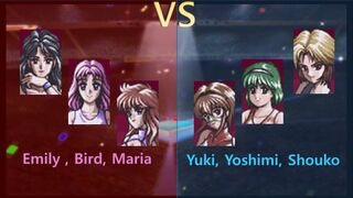 美少女レスラー列伝 SNES Bishoujo Wrestler Retsuden Emily, Bird, Maria vs Yuki, Yoshimi, Shouko