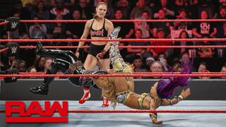 Ronda Rousey & Natalya vs. Sasha Banks & Bayley: Raw, Jan. 21, 2019