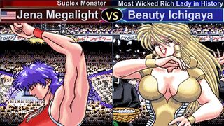 WrestleAngels Special ジェナ･メガライトvsビューティー市ヶ谷 三先勝 Jena Megalight vs Beauty Ichigaya 3wins out of 5games