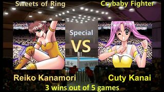 Wrestle Angels Special 金森 麗子 vs キューティー金井 三先勝 Reiko Kanamori vs Cuty Kanai 3 wins out of 5 games