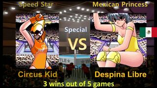 Wrestle Angels Special サーカスキッド vs デスピナ・リブレ 三先勝 Circus Kid vs Despina Libre 3 wins out of 5 games
