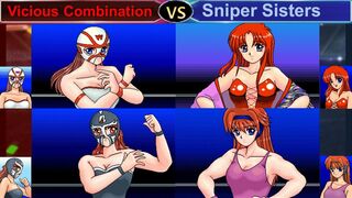 Wrestle Angels 2 ビシャス コンビネイション vs スナイパーシスターズ 二先勝 Vicious vs Sniper 2 wins out of 3 games