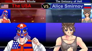 Wrestle Angels 2 The USA vs アリス スミルノフ 三先勝 The USA vs Alice Smirnov 3 wins out of 5 games