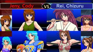 Wrestle Angels 2 ジェニー, コーディ vs レイ, ちづる 二先勝 Jenny, Cody vs Rei, Chizuru 2 wins out of 3 games