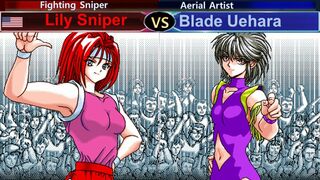 Wrestle Angels V2 リリィ･スナイパー vs ブレード上原 三先勝 Lily Sniper vs Blade Uehara 3 wins out of 5 games