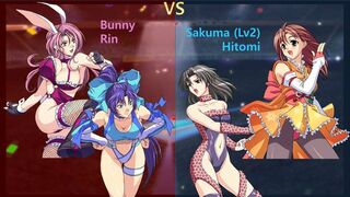 Wrestle Angels Survivor 2 リン,バニーvs佐久間(Lv2),瞳 二先勝 Bunny, Rin vs Sakuma, Hitomi 2 wins out of 3 games