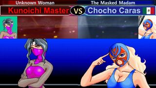 Wrestle Angels 1 クノイチマスター vs チョチョカラス 三先勝 Kunoichi Master vs Chocho Caras 3 wins out of 5 games