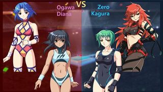 Wrestle Angels Survivor 2 小川,ディアナ vs 零,神楽 二先勝 Ogawa, Diana vs Zero, Kagura 2 wins out of 3 games